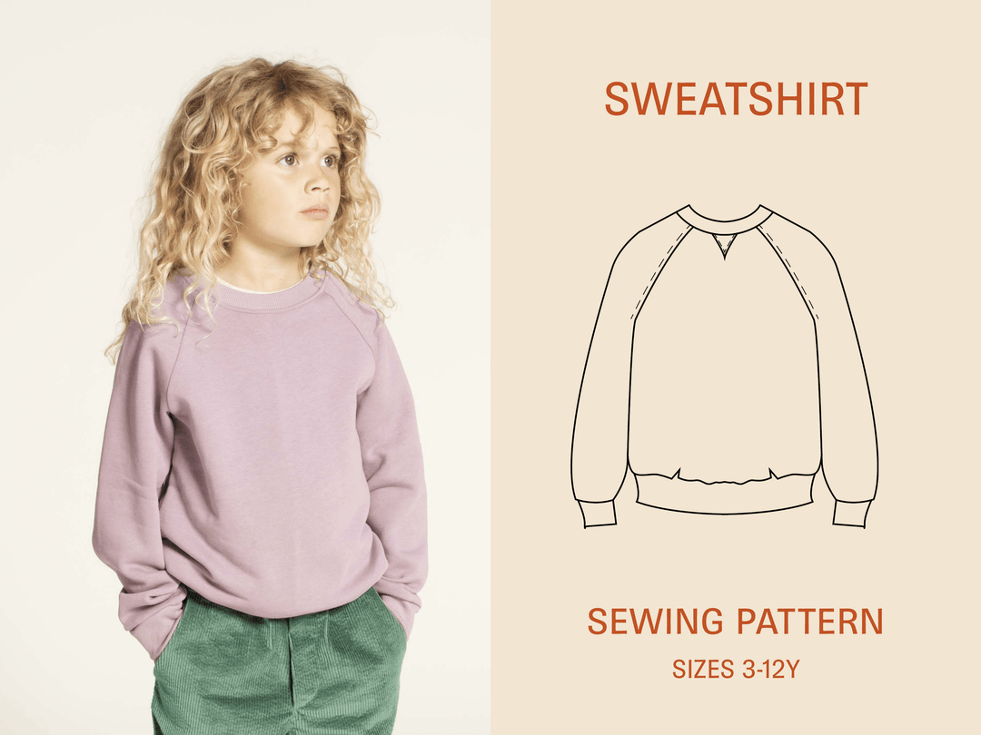 Kids sweatshirt sewing pattern - Wardrobe By Me