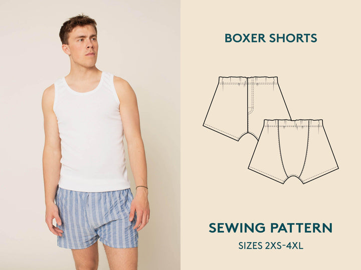Boxer shorts sewing pattern | Wardrobe By Me - We love sewing!