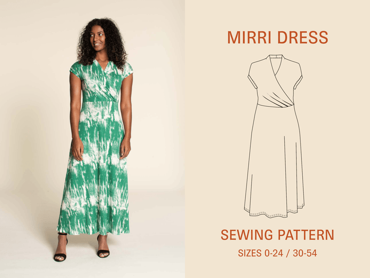 Mirri Wrap Dress Sewing Pattern -Women's sizes - Wardrobe By Me