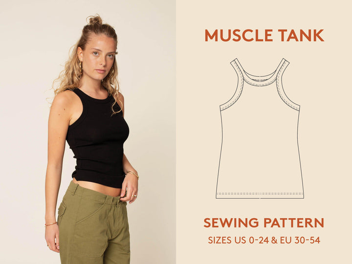 Muscle Tank Sewing Pattern -Women's sizes - Wardrobe By Me