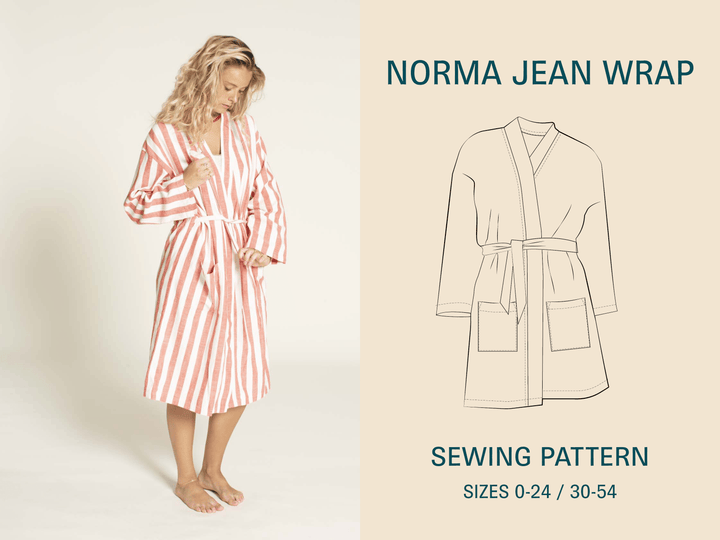 Norma Jean Wrap Printed pattern -Women's sizes - Wardrobe By Me