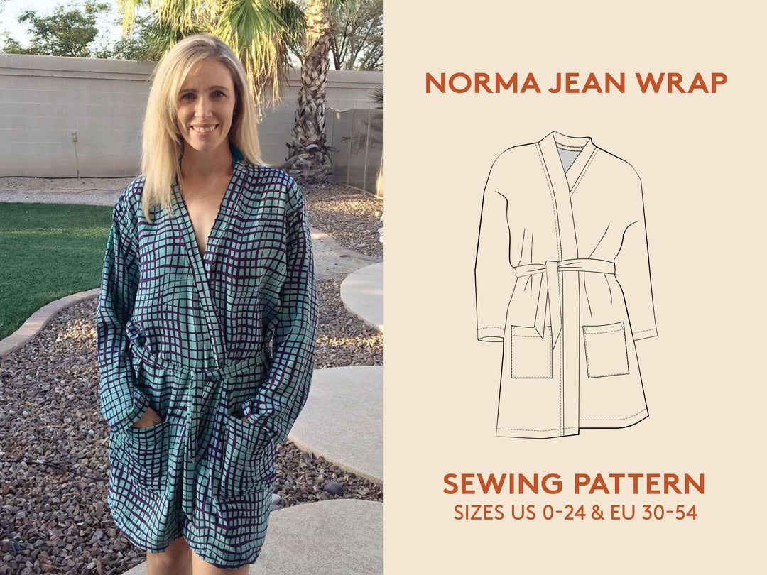 Norma Jean Wrap Sewing pattern | Wardrobe By Me - We love sewing!