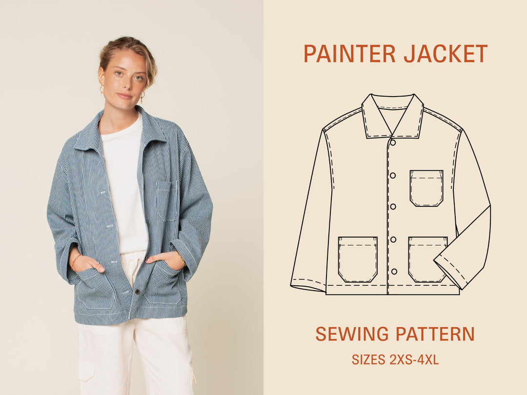 Painter Jacket Sewing Pattern -Unisex - Wardrobe By Me