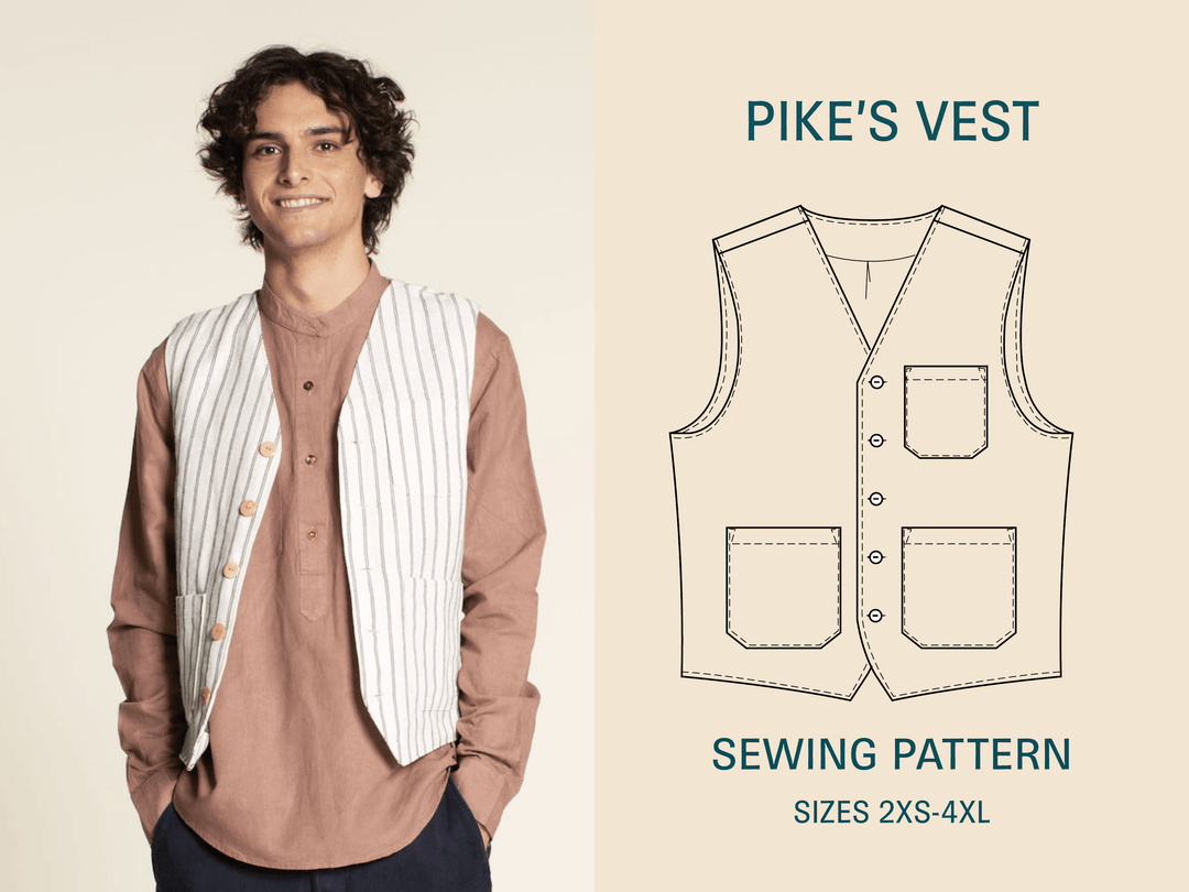 Pike's Vest -Printed pattern - Wardrobe By Me