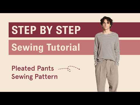 Men's Pleated pants sewing pattern