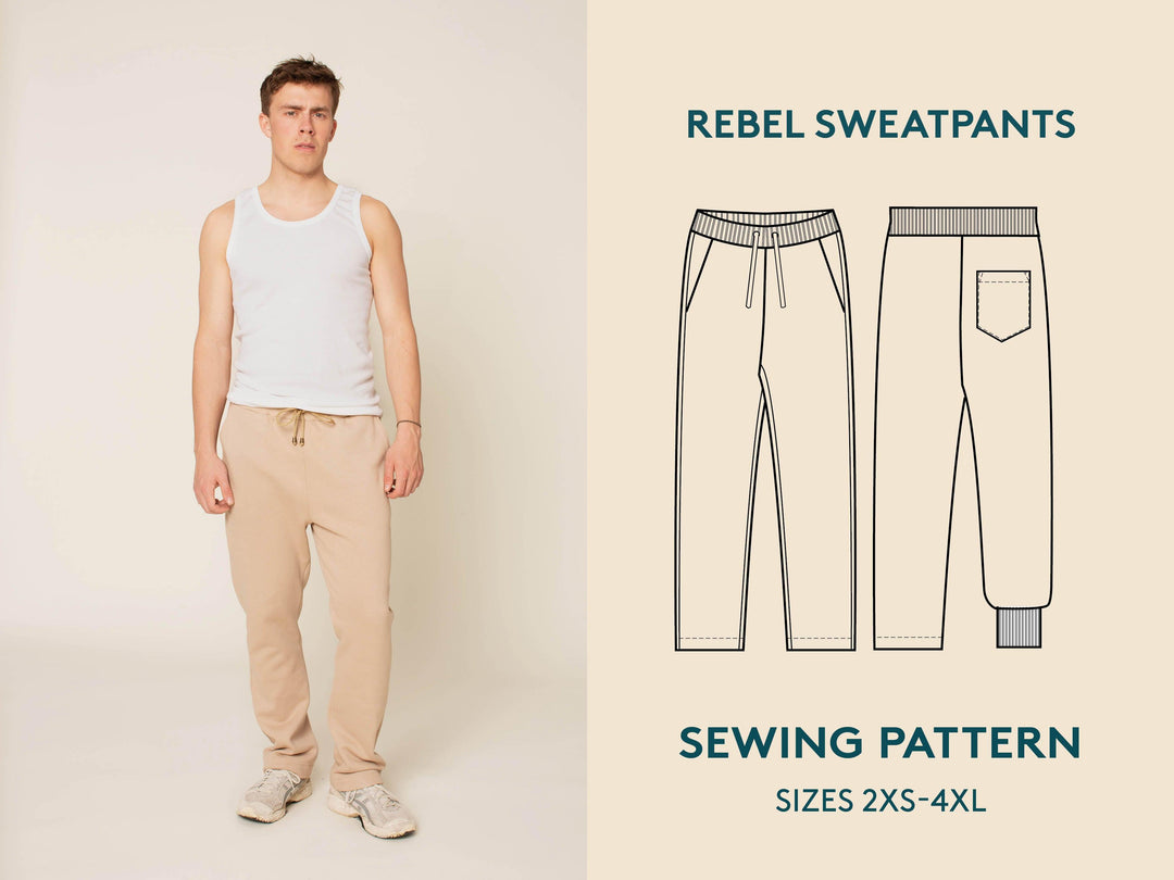 Men's sweatpants sewing pattern  Wardrobe By Me - We love sewing!