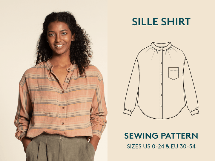 Sille Shirt Sewing Pattern -Women's sizes - Wardrobe By Me