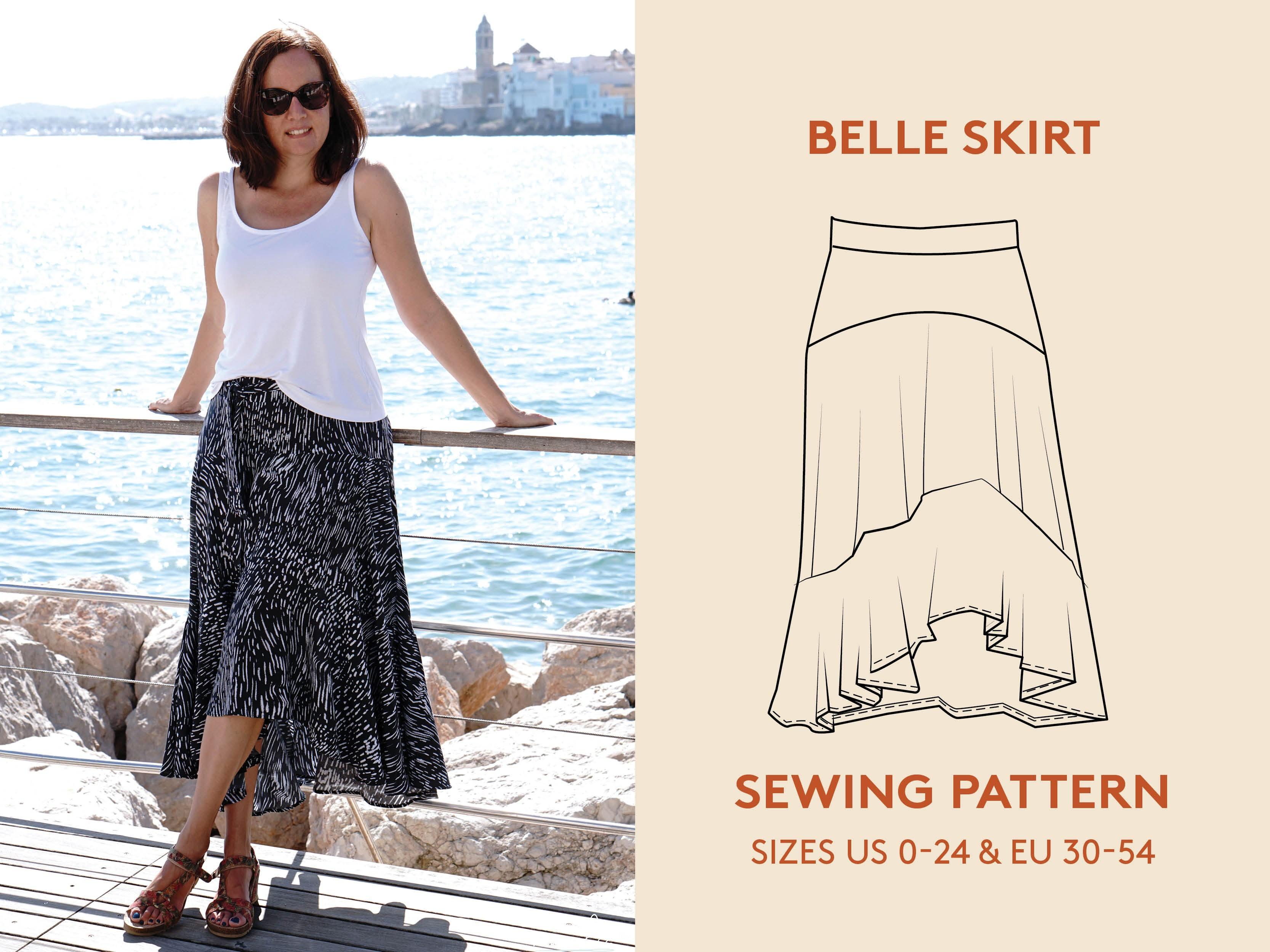 Belle maxi skirt sewing pattern for women – Wardrobe By Me