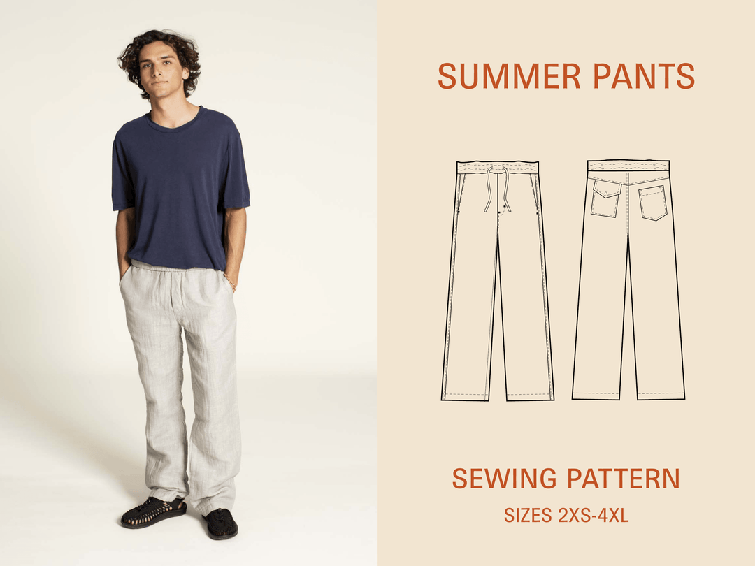 Summer Pants Printed pattern -Men's sizes 2XS-4XL - Wardrobe By Me