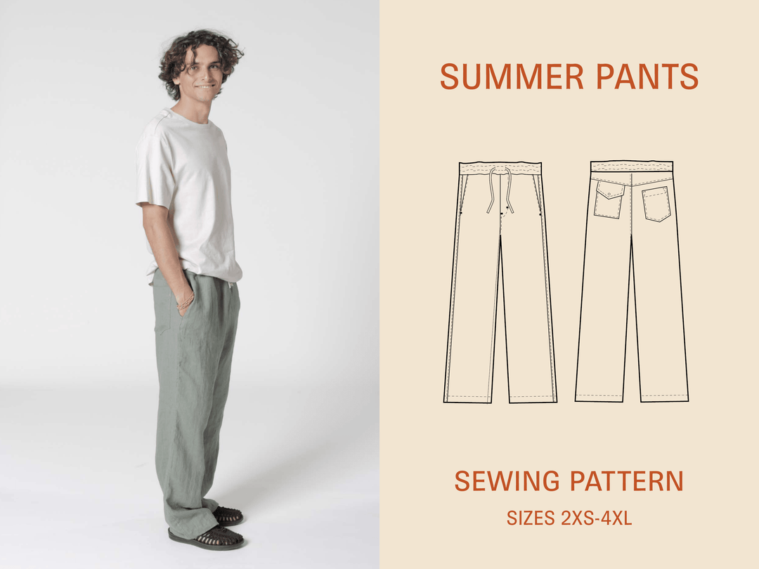 Summer pants sewing pattern - Wardrobe By Me