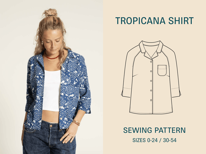 Tropicana Shirt Sewing Pattern -Women's sizes - Wardrobe By Me