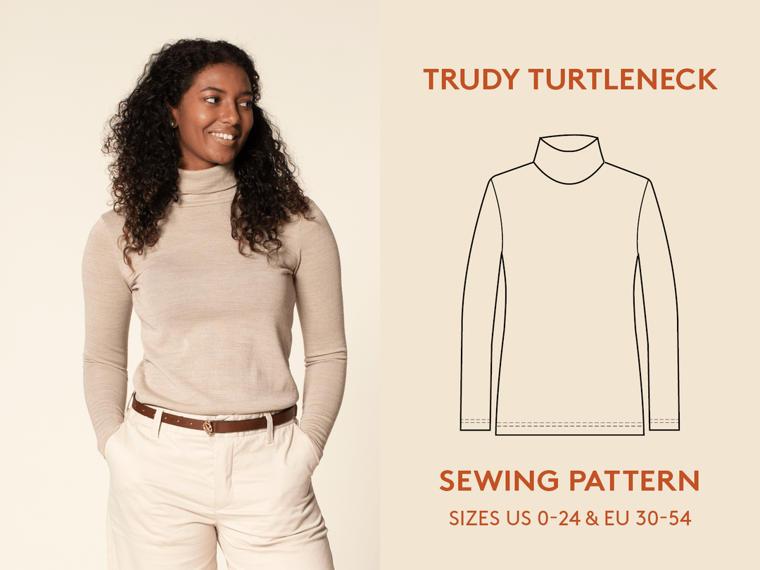 Trudy turtleneck sewing pattern  Wardrobe By Me - We love sewing!