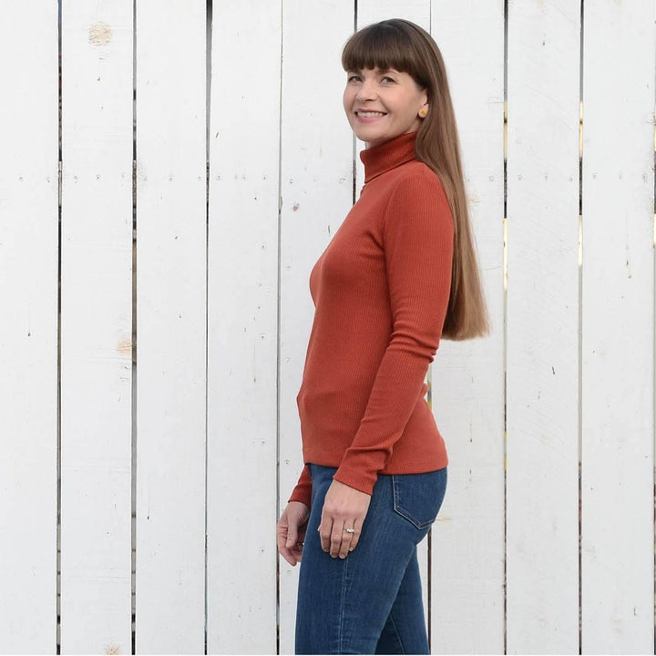 Trudy Turtleneck Tshirt Sewing Pattern - Wardrobe By Me