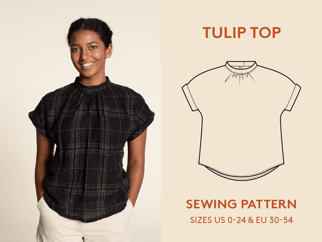 Tulip Top Printed pattern-Women's sizes - Wardrobe By Me