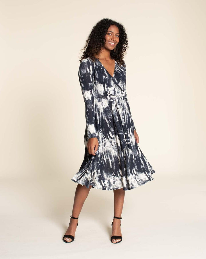 Wanda Wrap Dress Printed pattern -Women's sizes - Wardrobe By Me