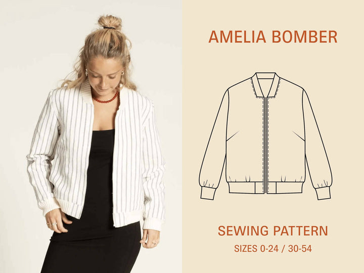 Amelia Bomber Jacket- Printed Pattern