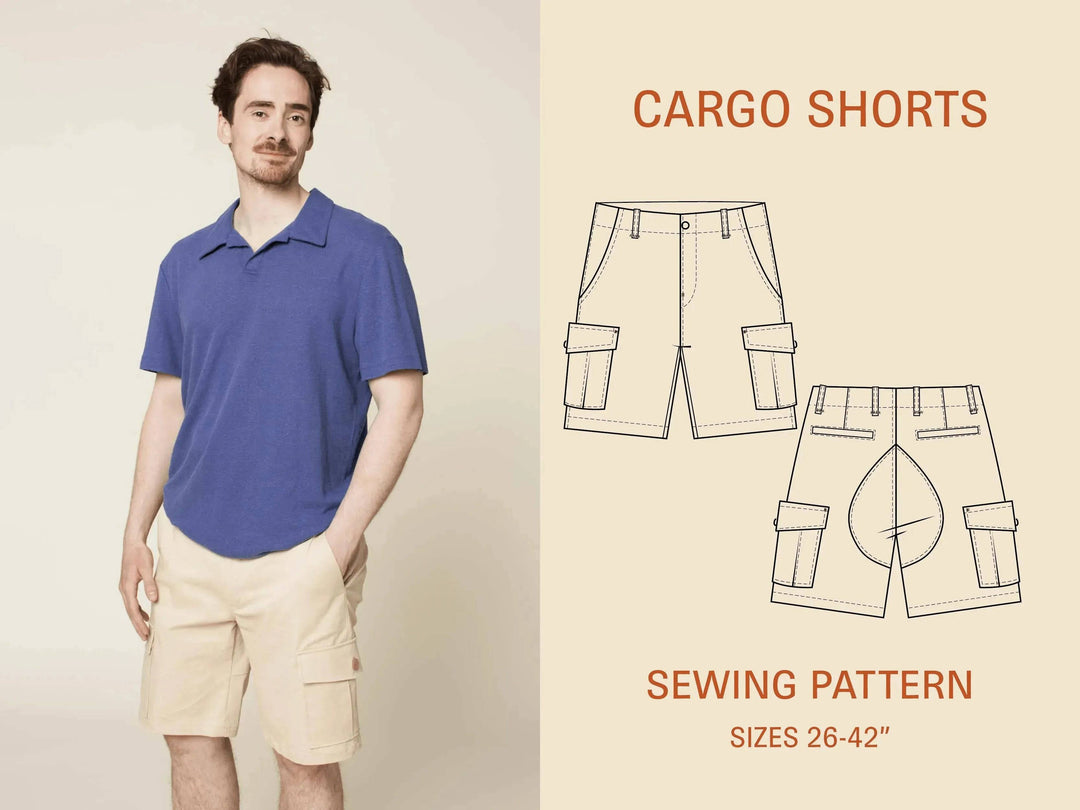 Cargo Shorts -Printed pattern - Wardrobe By Me