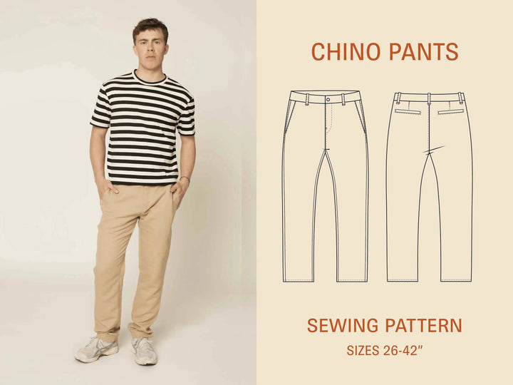 Chino Pants -Printed Pattern - Wardrobe By Me