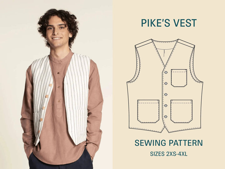 Pike's Vest -Printed pattern