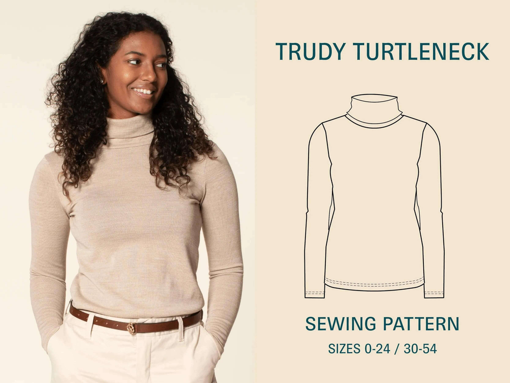 Turtleneck T-shirt -Printed pattern Wardrobe By Me