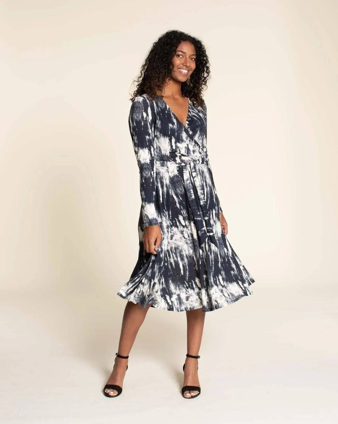 Wanda Wrap Dress -Printed Pattern