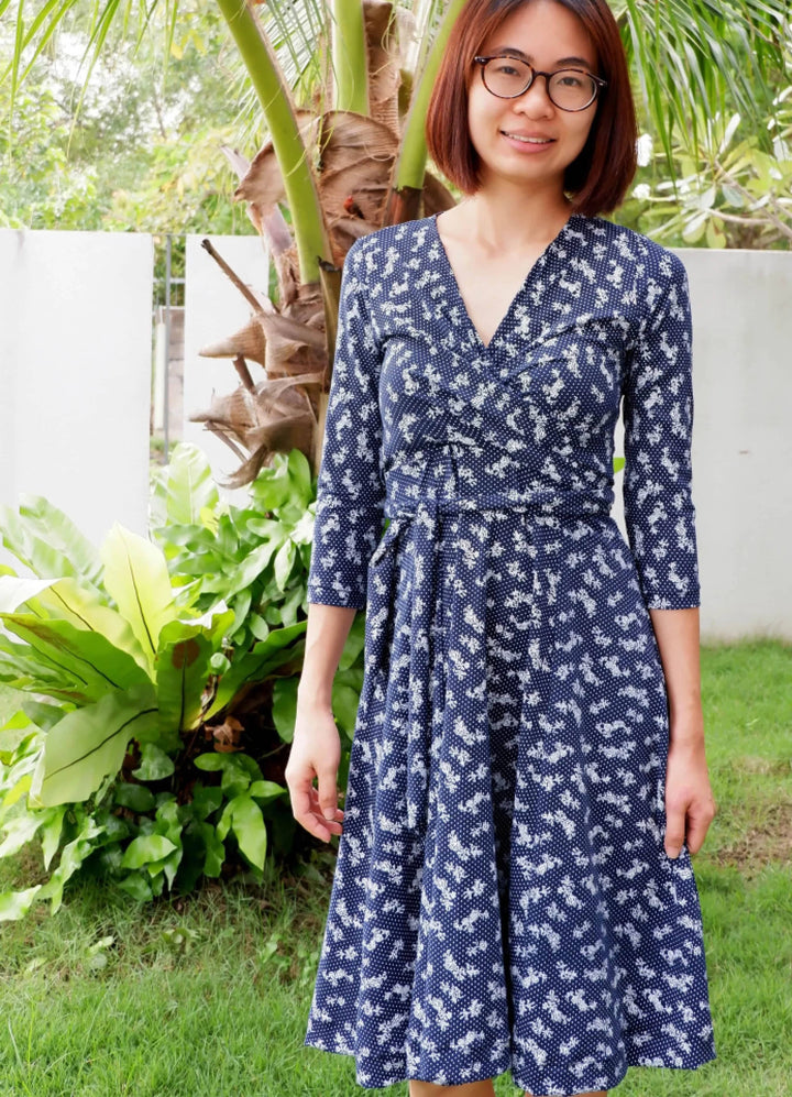 Wanda Wrap Dress -Printed Pattern