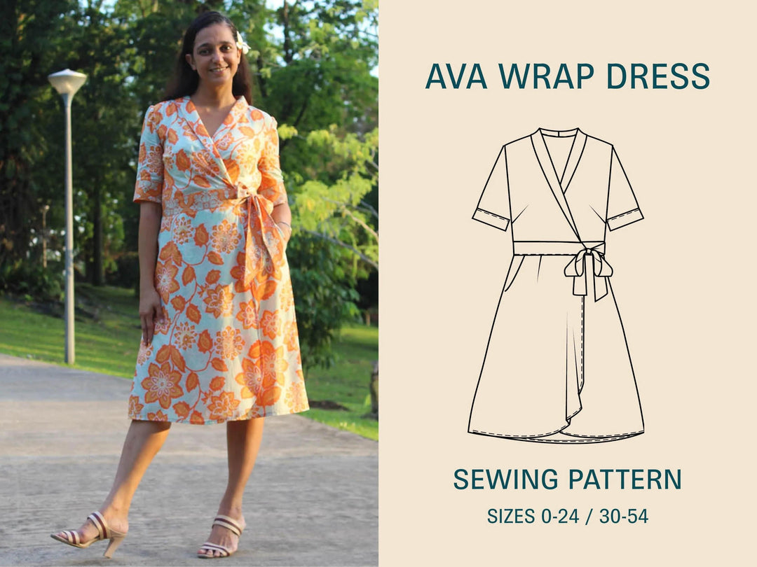 Ava Wrap Dress Sewing Pattern - Wardrobe By Me