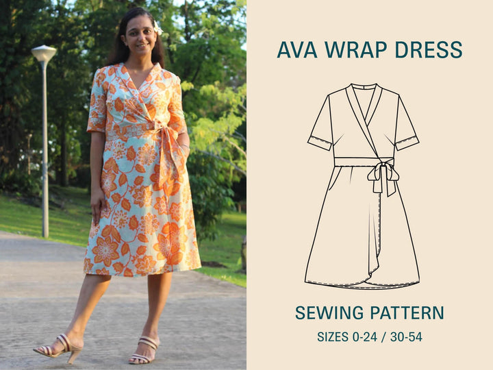 Ava Wrap Dress Sewing Pattern - Wardrobe By Me