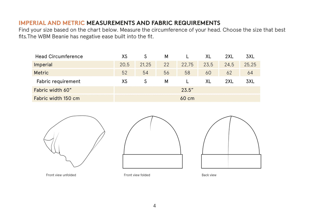 Beanie Hat Sewing Pattern - Wardrobe By Me