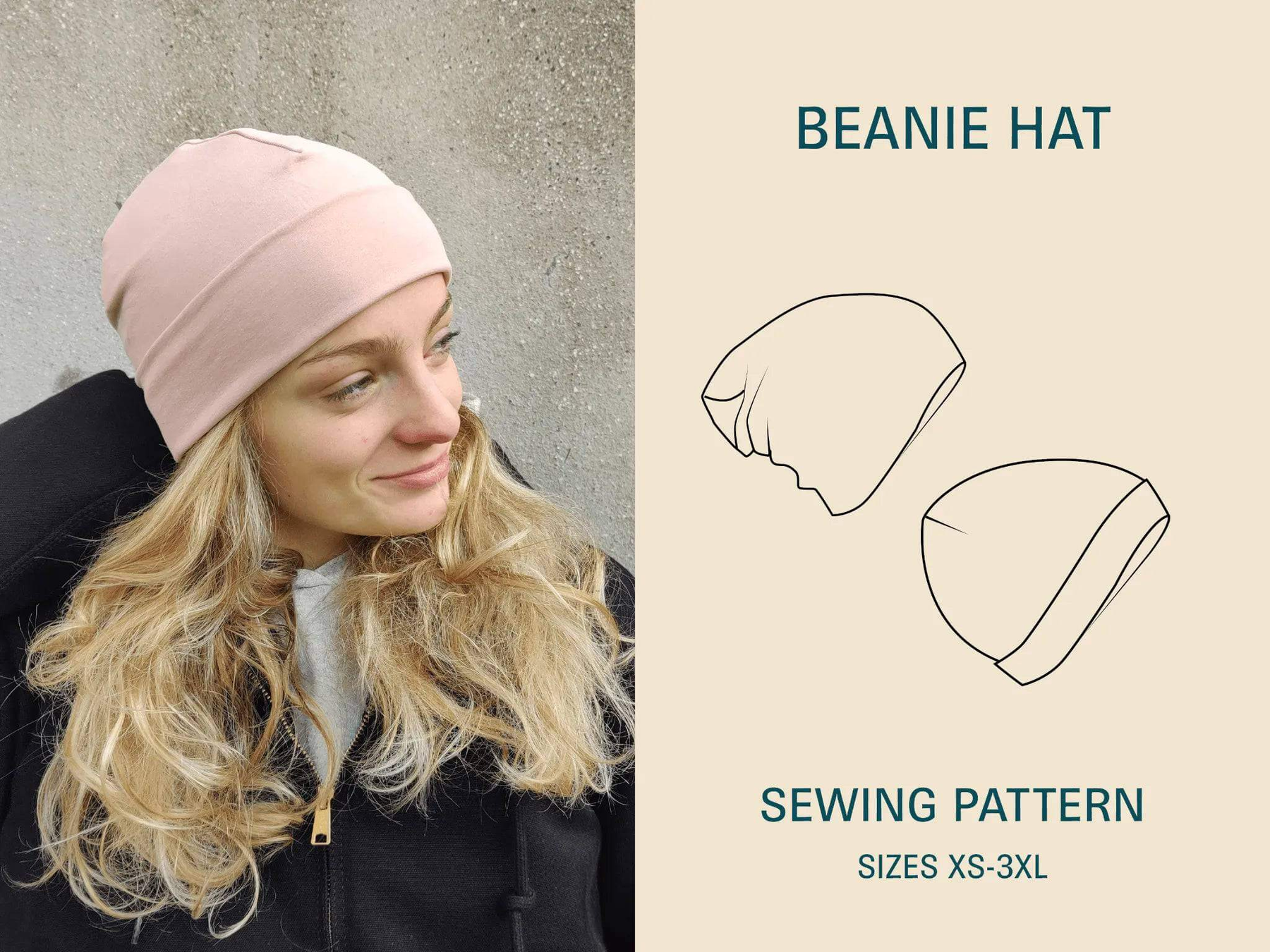 Beanie Hat Sewing Pattern | Wardrobe By Me brisa-beanie-pdf-sewing-pattern-the-last-stitch