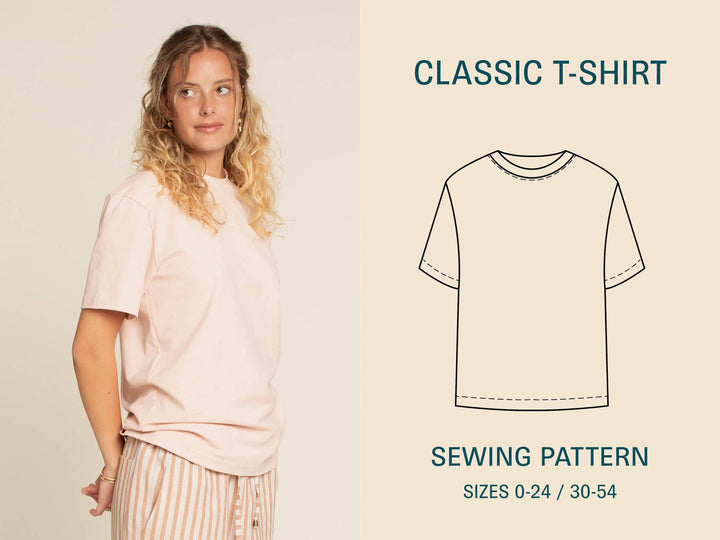 Classic T-shirt Sewing Pattern - Wardrobe By Me