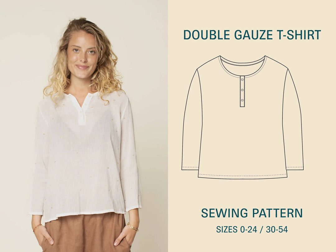 Double Gauze T-shirt Sewing Pattern - Wardrobe By Me