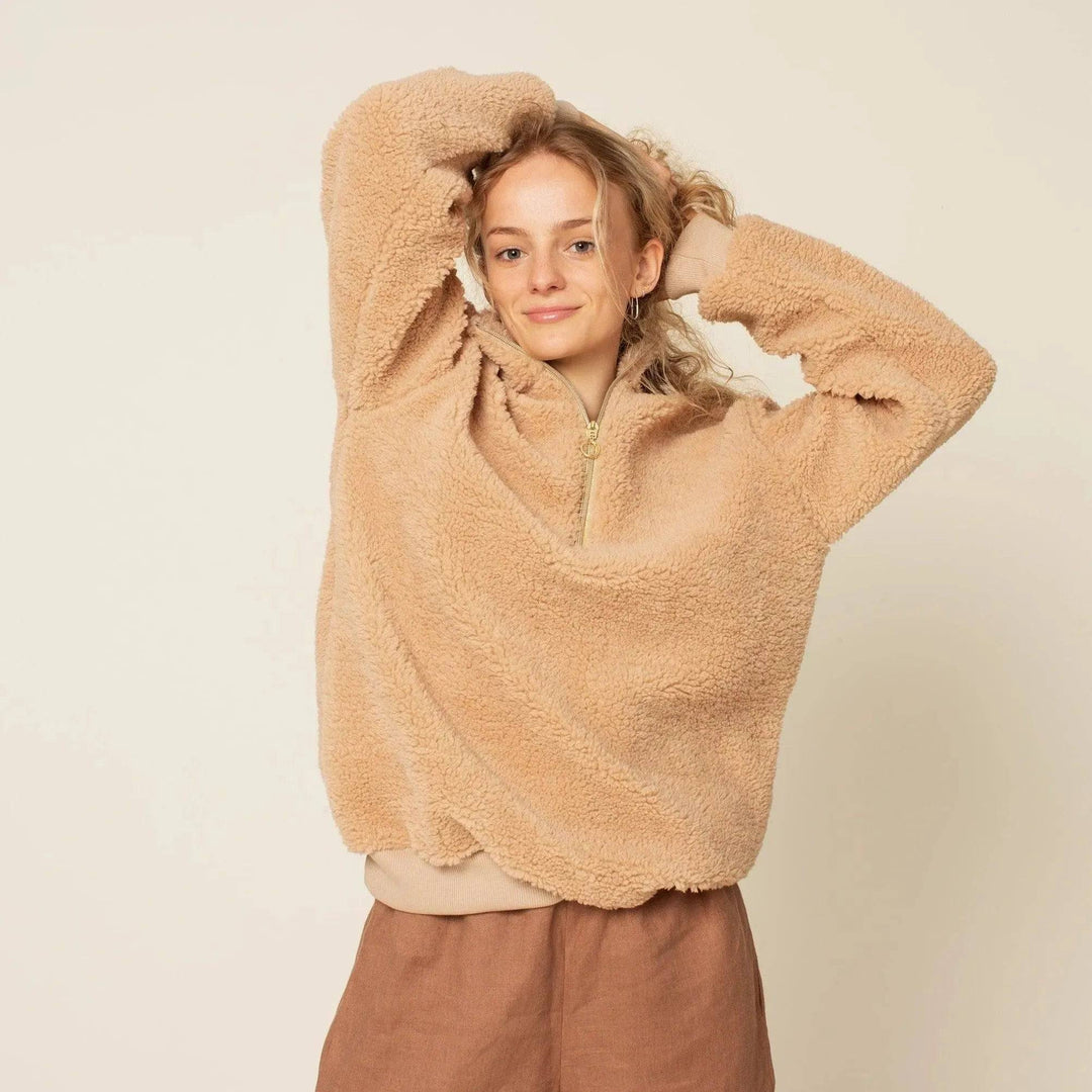 Half Zipper Sweater Womens Paper Pattern - Wardrobe by Me Half Zipper Sweater Womens Paper Pattern - Wardrobe by Me