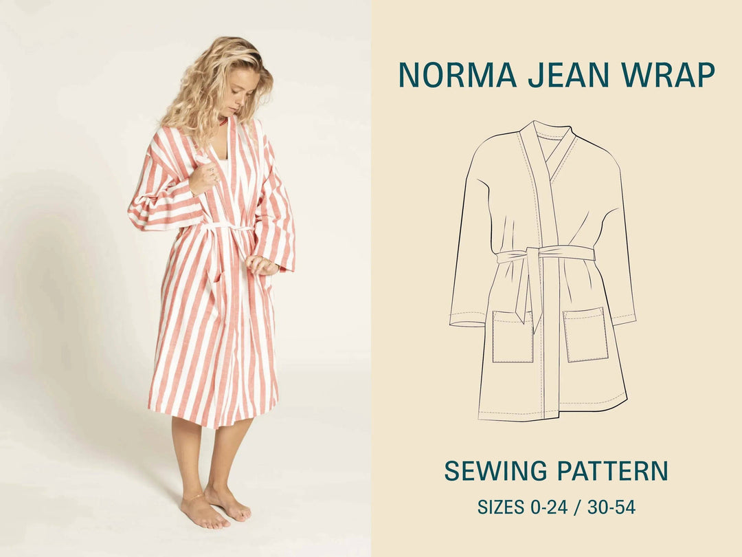 Norma Jean Wrap Womens Paper Pattern - Wardrobe by Me Norma Jean Wrap Womens Paper Pattern - Wardrobe by Me