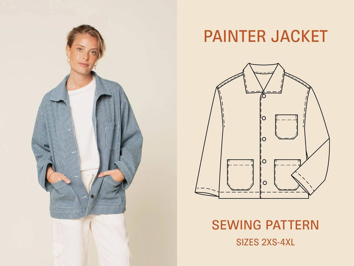 Painter Jacket Sewing Pattern -Unisex