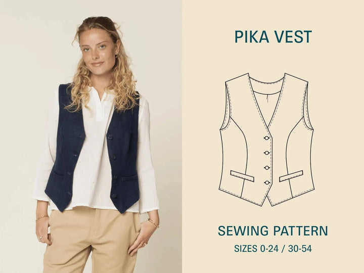 Pika Vest Sewing Pattern - Wardrobe By Me