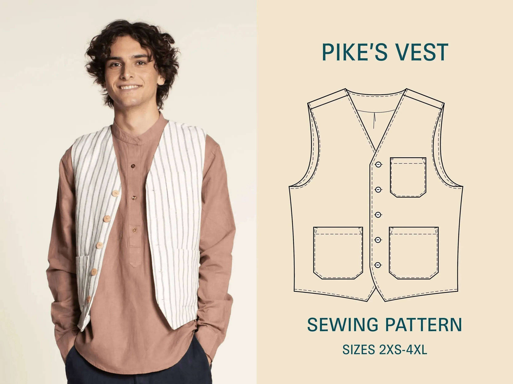Pike Vest Sewing Pattern Wardrobe By Me
