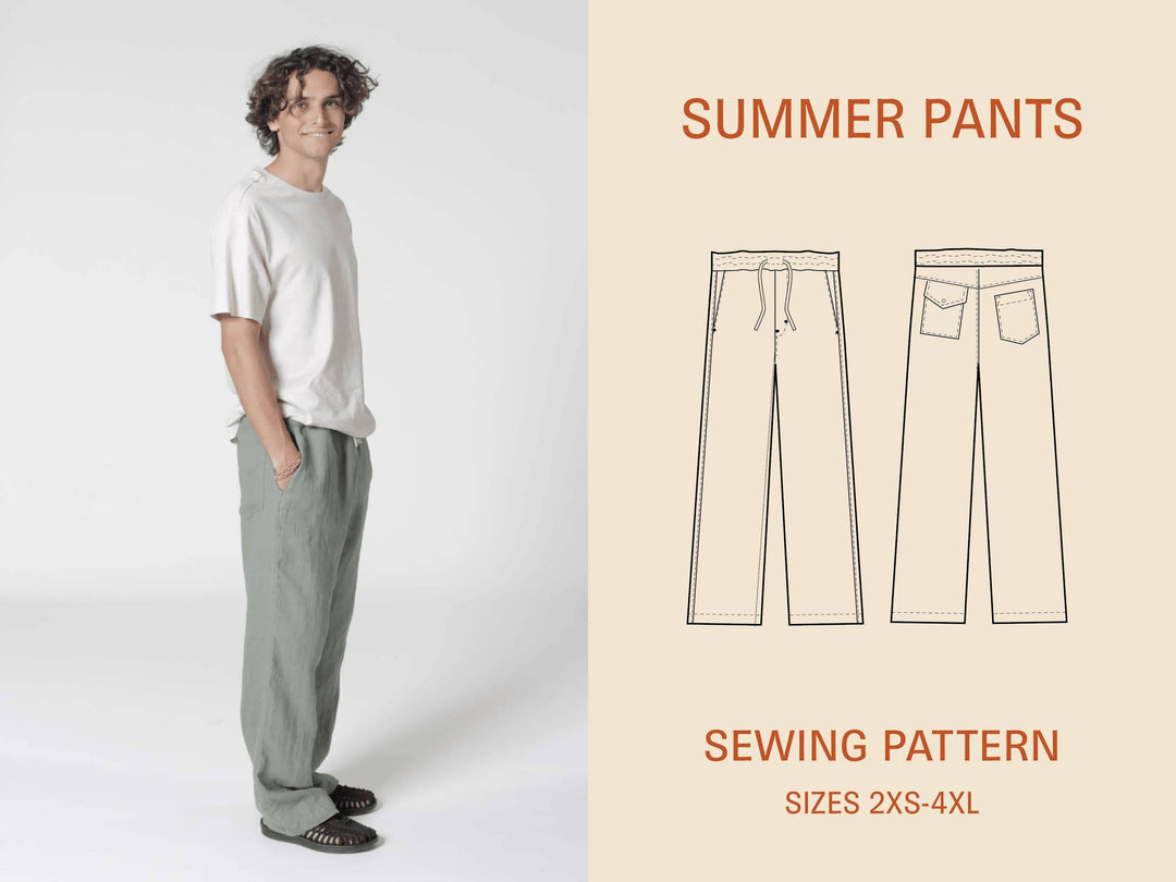 Summer pants sewing pattern - Wardrobe By Me