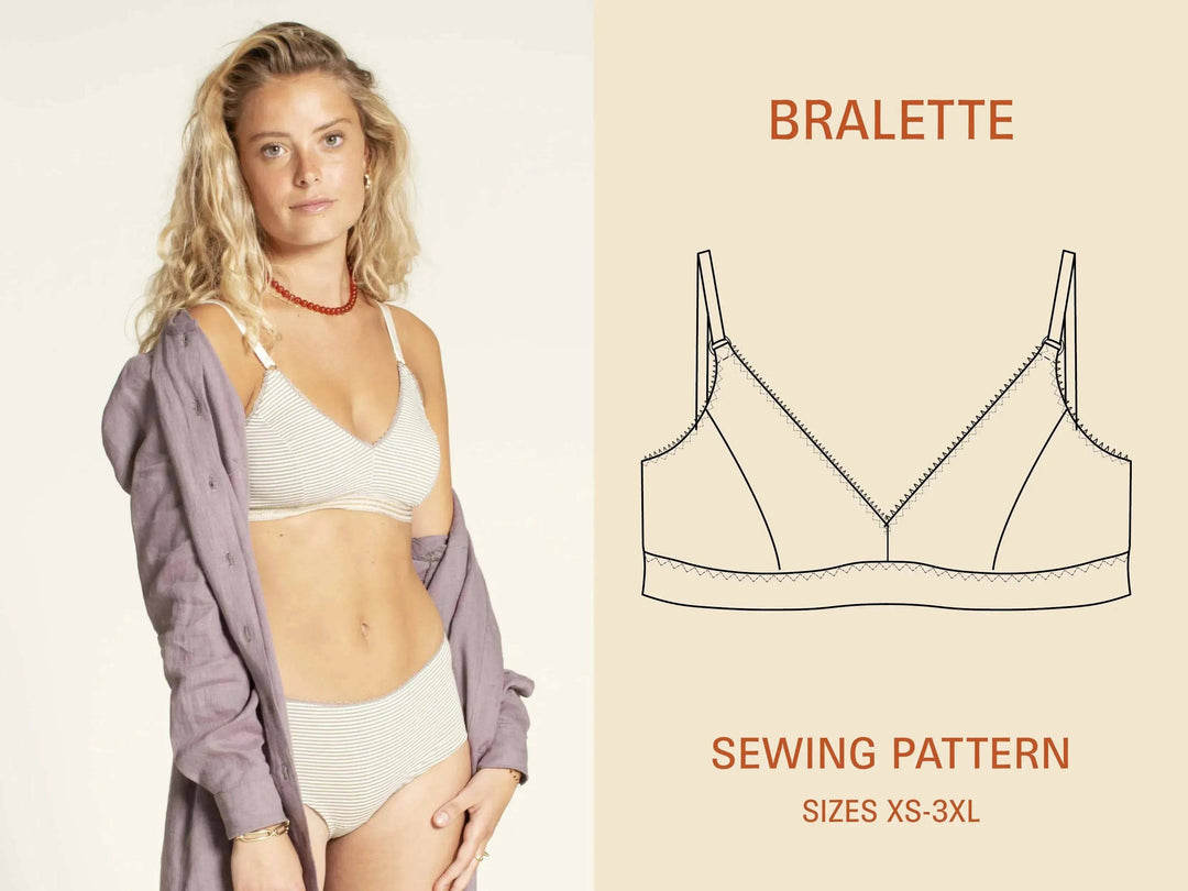 Bralette Womens Paper Pattern - Wardrobe by Me Bralette Womens Paper Pattern - Wardrobe by Me