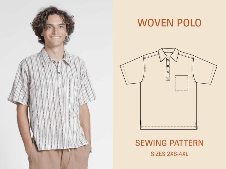 Woven Polo Shirt sewing pattern - Wardrobe By Me