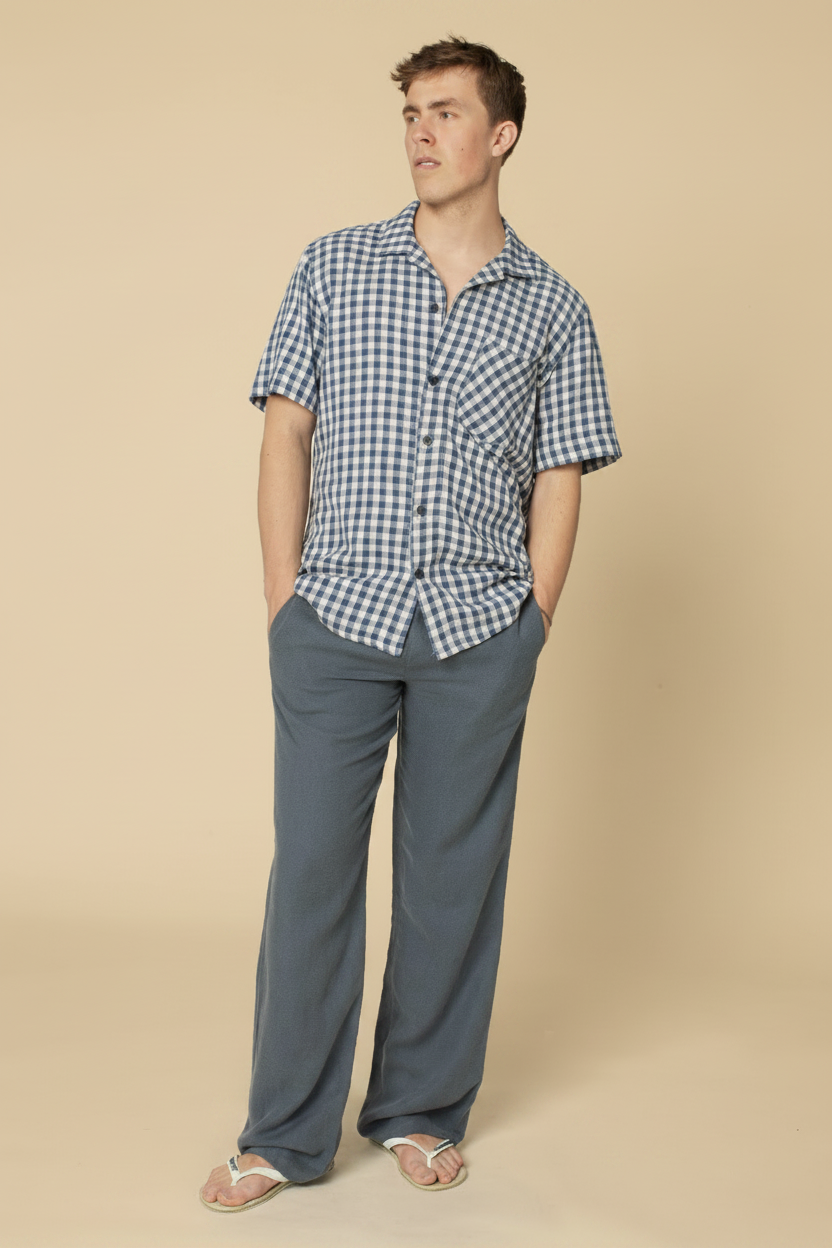 WBM Loose Linen Pants – gylden baggrund