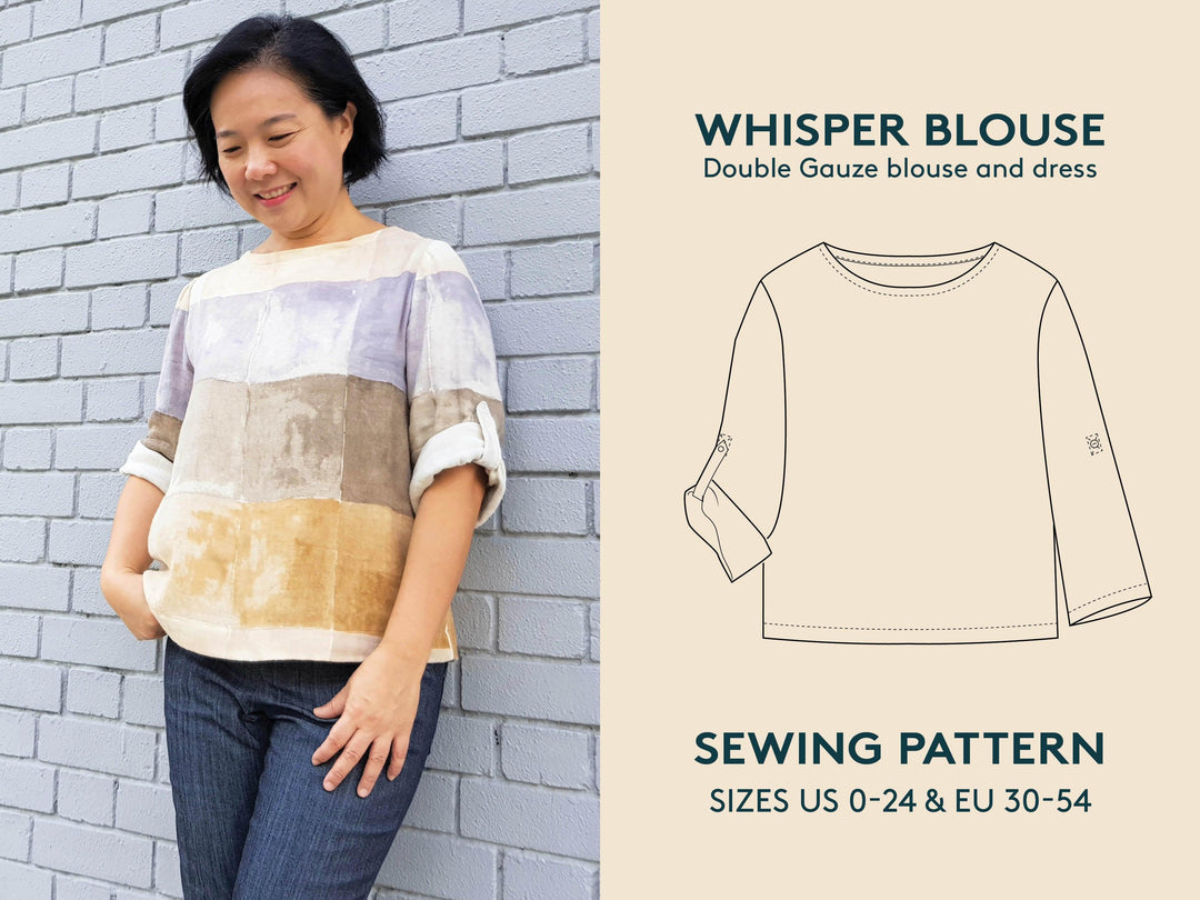 Whisper blouse Sewing Pattern -Women's sizes - Wardrobe By Me