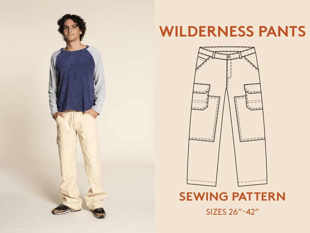 Men Wide Leg Classic Pants Sewing Pattern, Pants Trousers PDF