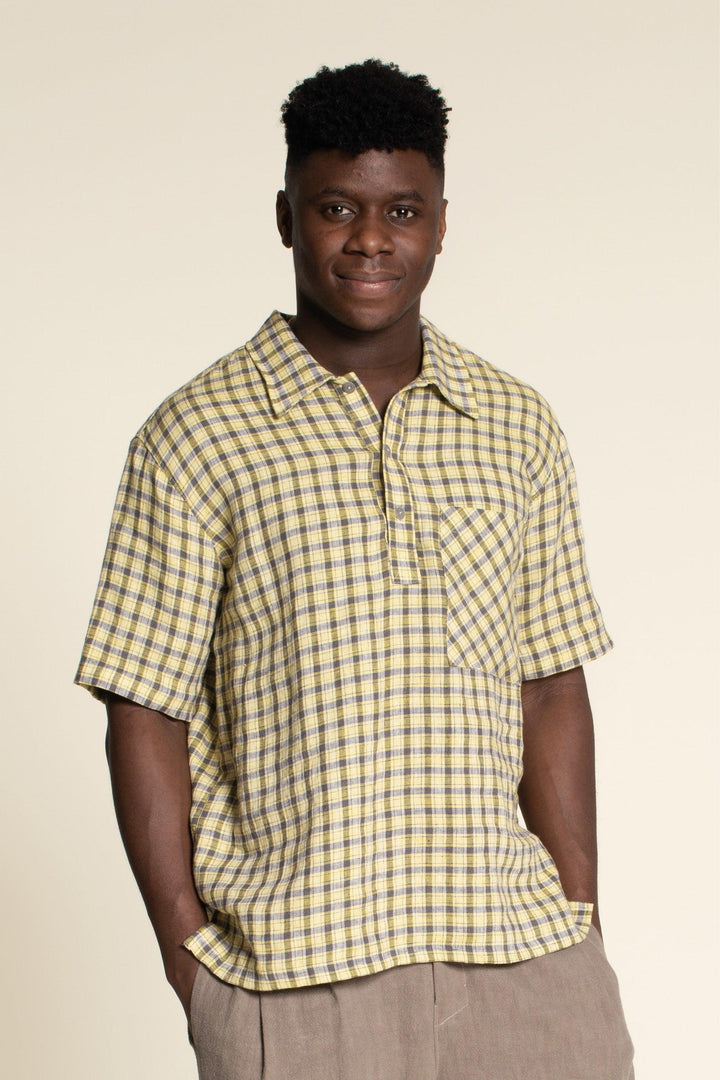 Woven Polo Shirt sewing pattern-Men's Sizes 2XS-4XL - Wardrobe By Me